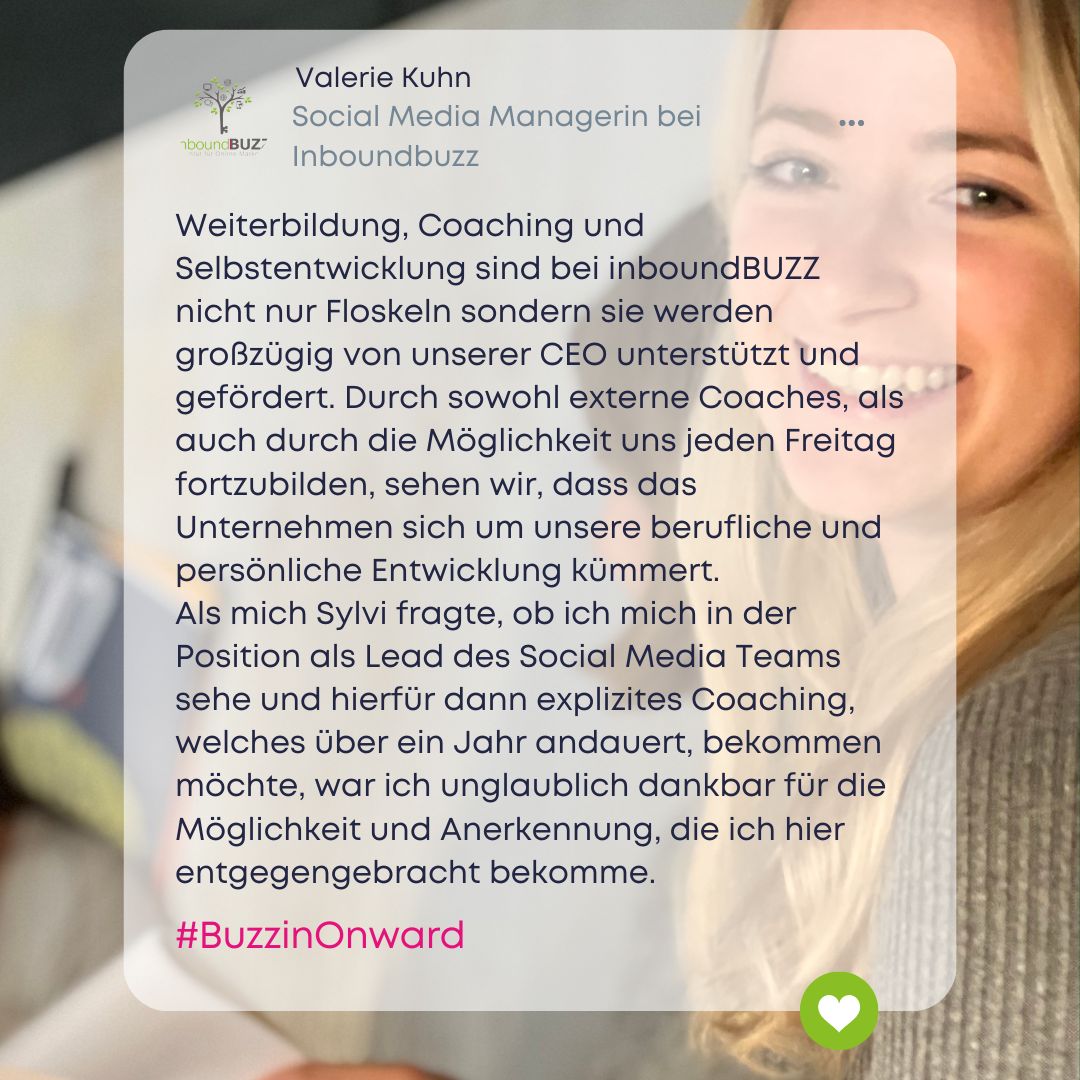 Online Marketing Stuttgart, Marketing Spezialisten, Marketing Manager, inboundBUZZ, Valerie Kuhn