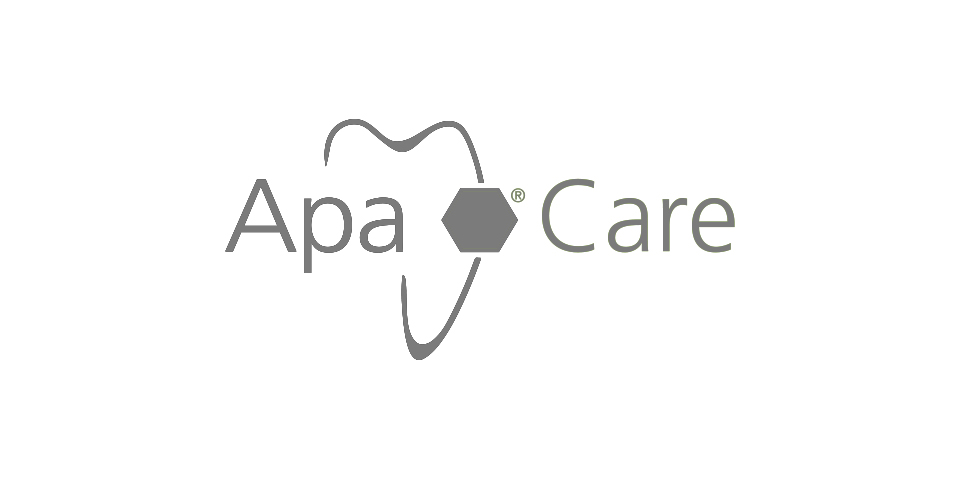 ApaCare Logo in grauer Schrift auf hellem Hintergrund